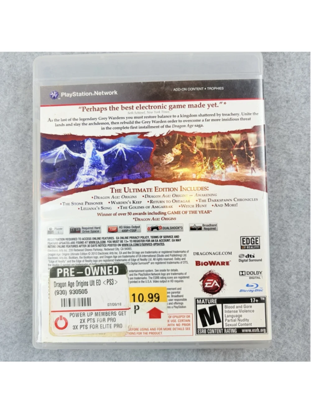 Electronic Arts Dragon Age: Origins Ultimate Edition Sony PS3 NTSC-U/C M